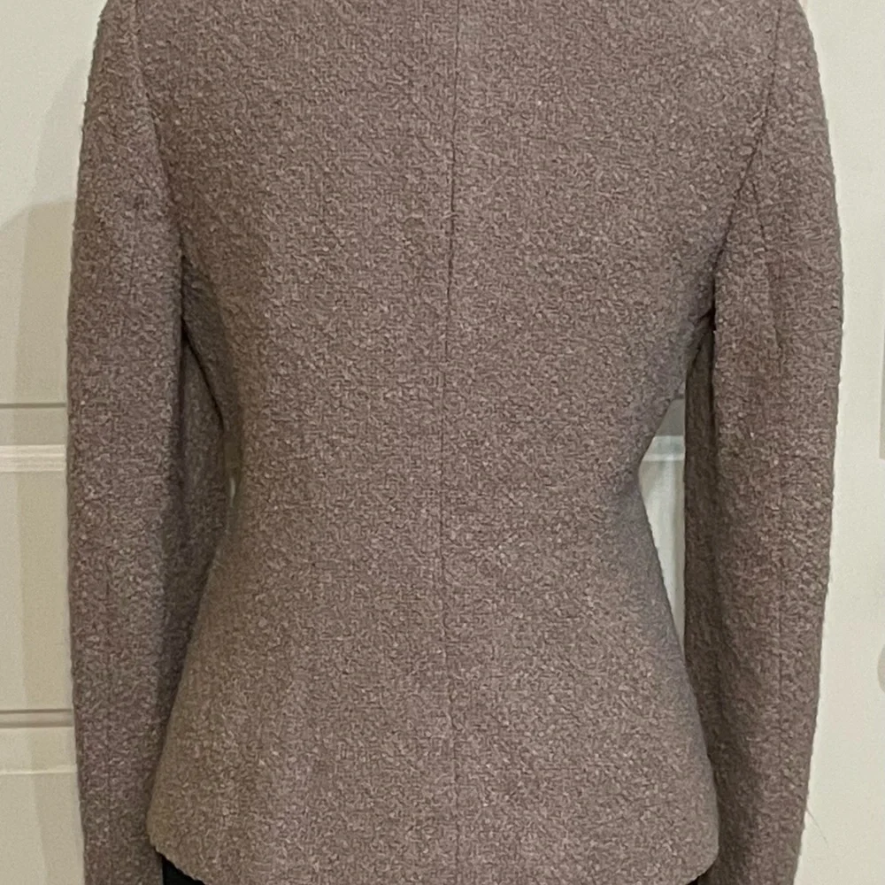 Banana Republic Lace Trim Mauve Wool Blend Blazer Jacket Women's Sz 2 - Picture 7 of 13